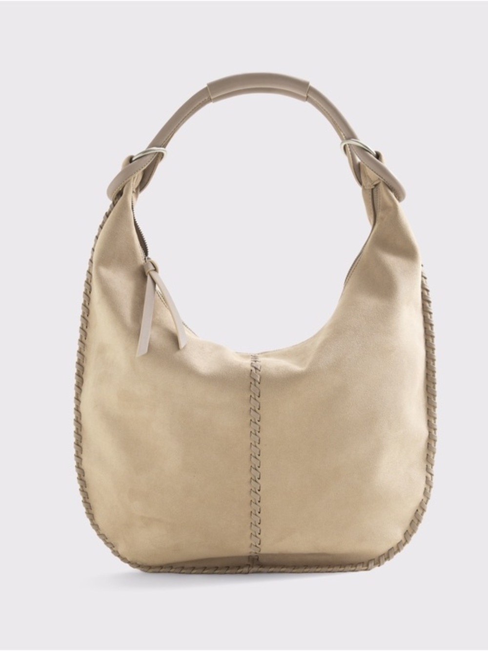 Abercrombie & Fitch Slouchy Vegan Suede Tote Bag in the creamy tan